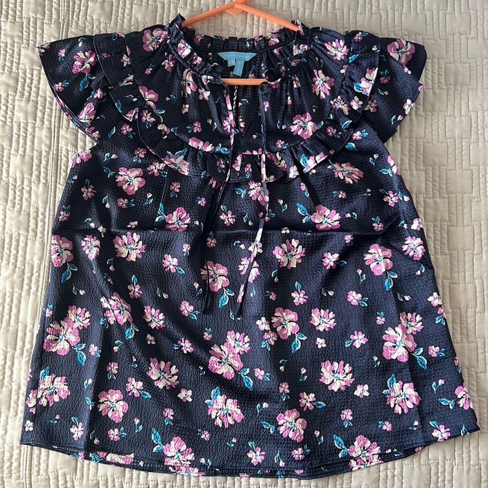 Draper James Zinna Flutter Sleeve Top NWT
